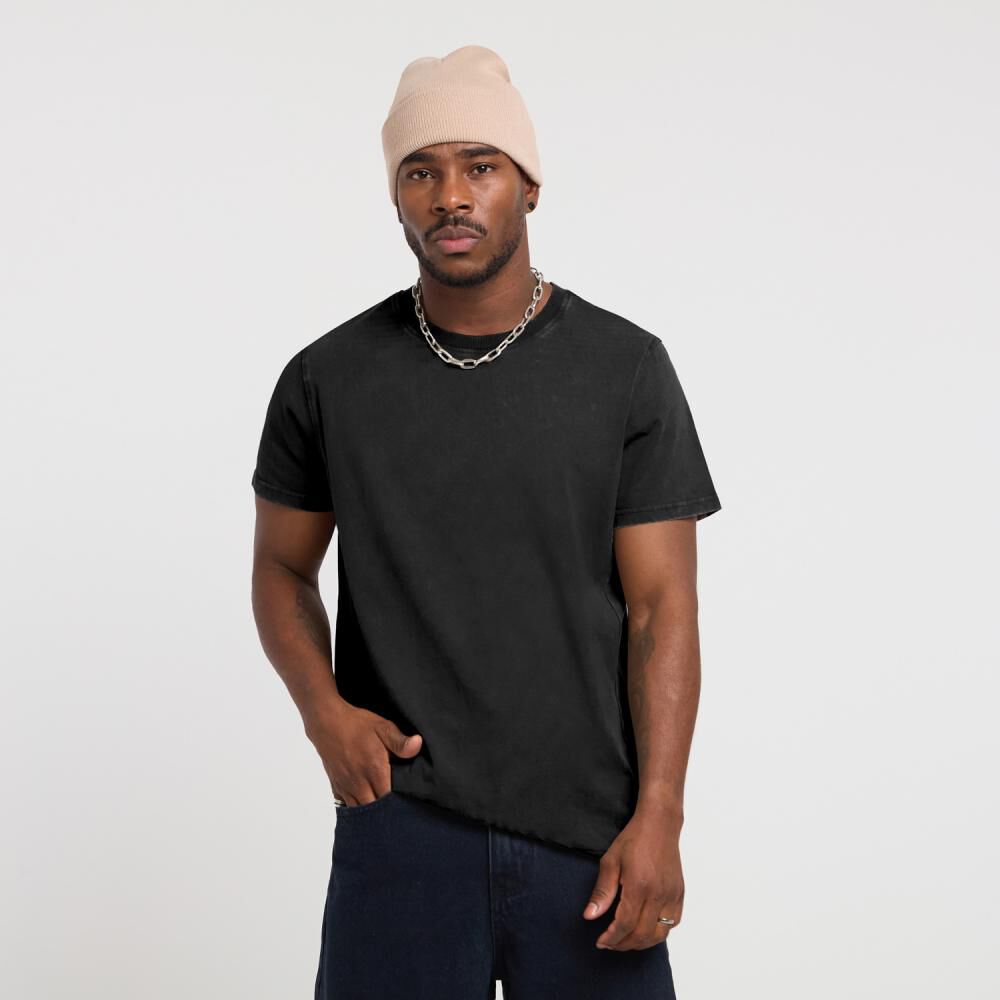 Polera Lisa Slim Manga Corta Cuello Redondo Hombre Rolly Go image number 0.0