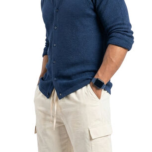 Short Fresco Lino Grueso Cargo Hombre