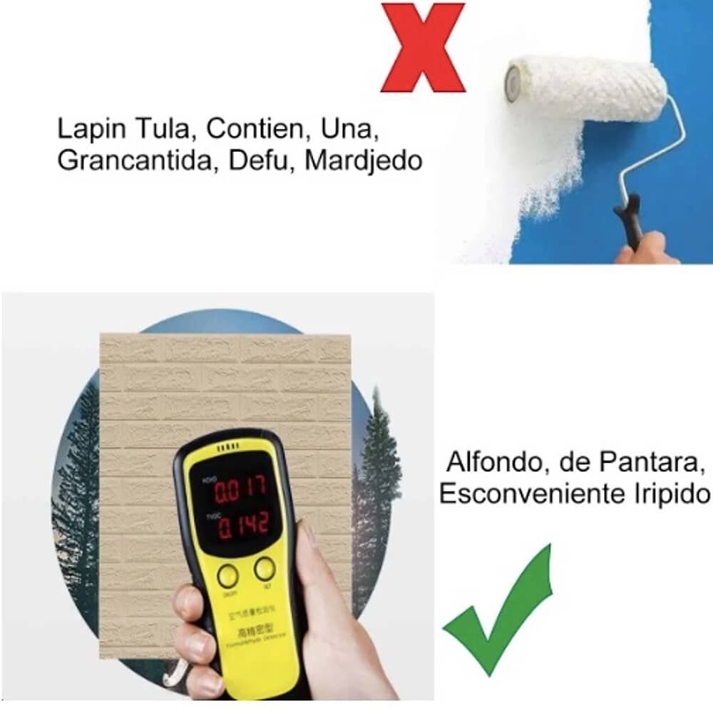 Pack 10 Lamina Papel Mural Autoadhesivo 3d Beige image number 4.0