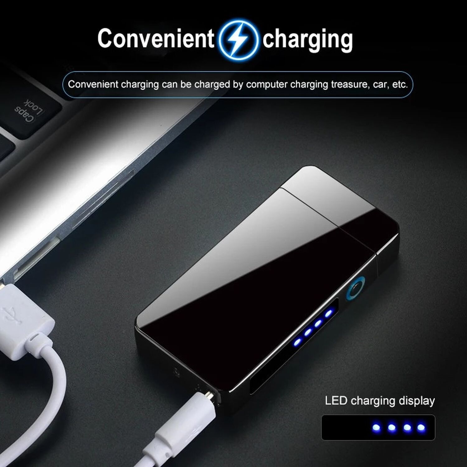 Encendedor Electrico Recargable Usb Laser Lighter Mechero Catalitico Plasma Antiviento image number 2.0