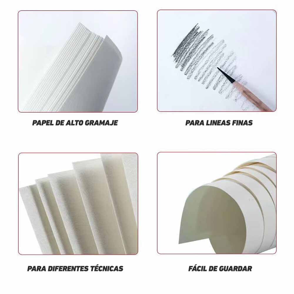 Papel Para Bocetos Himi-miya, 20pcs, 8k/160g image number 4.0