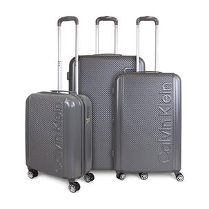 Set 3 Maletas Rome Cabina+mediana+grande Gris Oscuro Calvin Klein