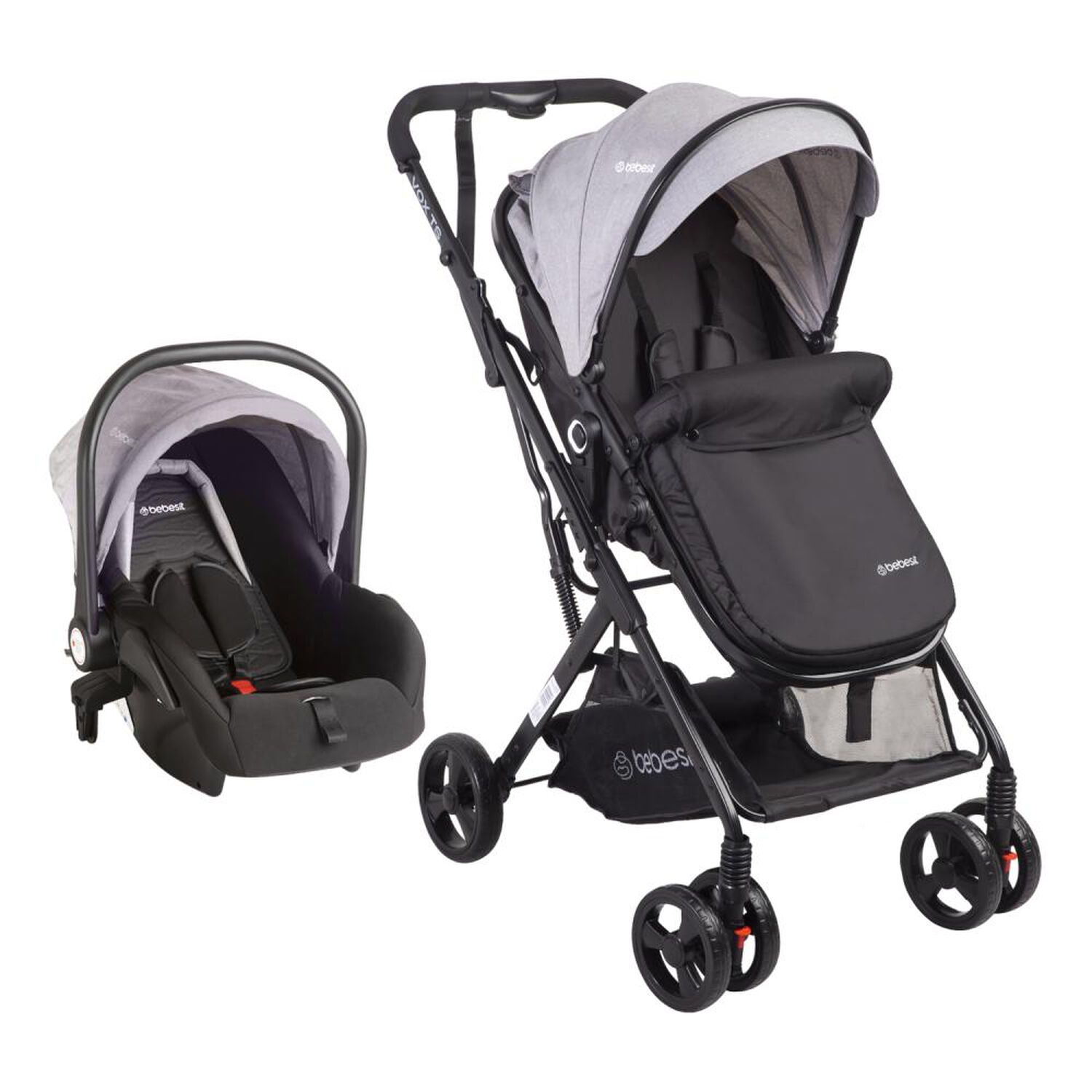 Coche Cuna Travel System Bebesit Vox Gris image number 0.0