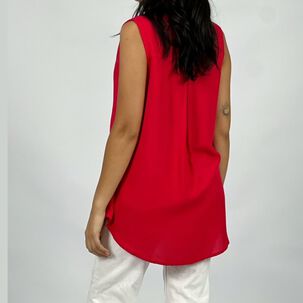 Blusa De Lino Escote V