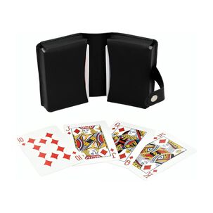 Juego De Naipes Estuche Cuero Vegano Wayu