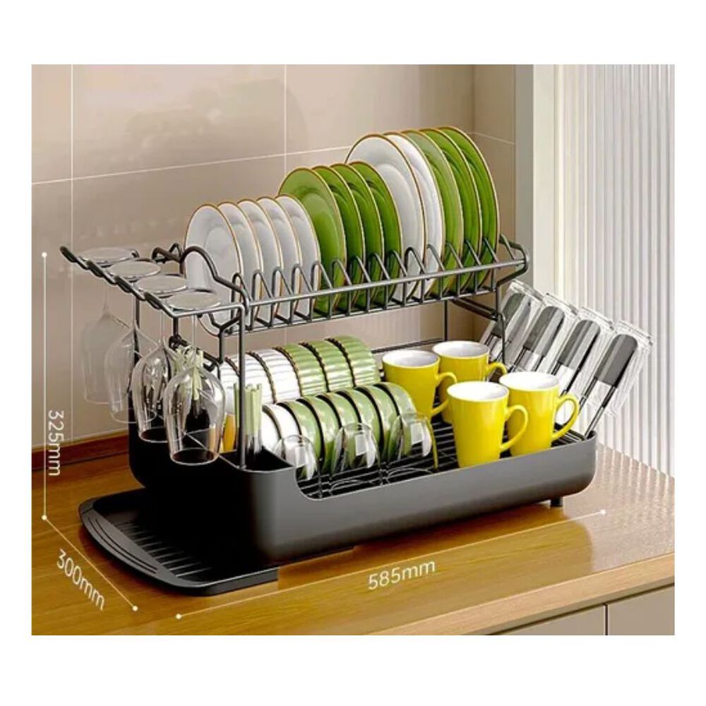 Escurridor Secador De Utensilios 2 Niveles Negro image number 6.0