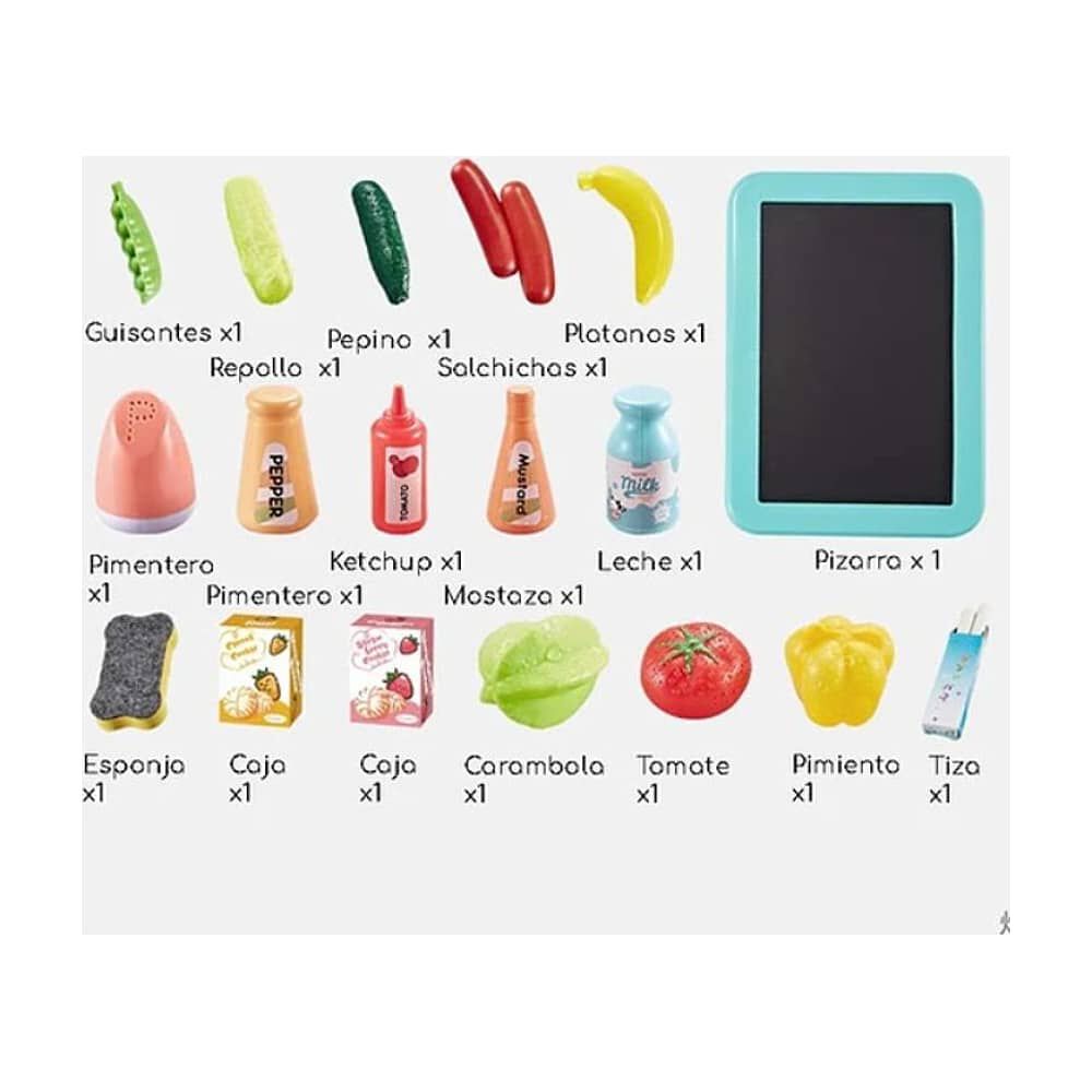 Juego De Cocina Con Luces Y Sonidos 42 Piezas 63cmx45cm image number 5.0