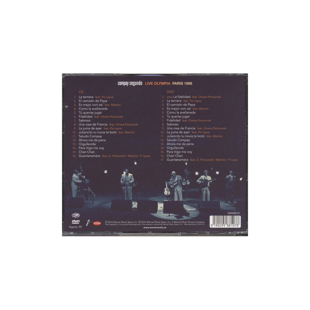 Compay Segundo - Live Olympia Paris 1998 (cd+dvd) | Cd image number 1.0