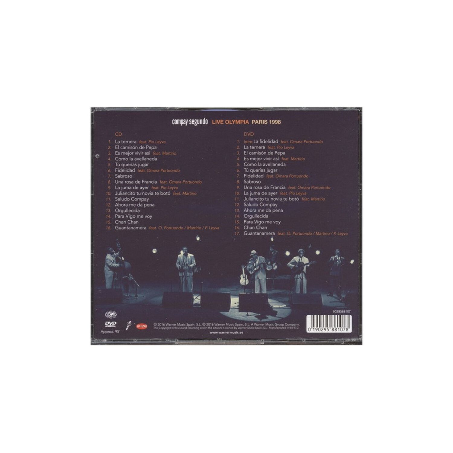 Compay Segundo - Live Olympia Paris 1998 (cd+dvd) | Cd image number 1.0