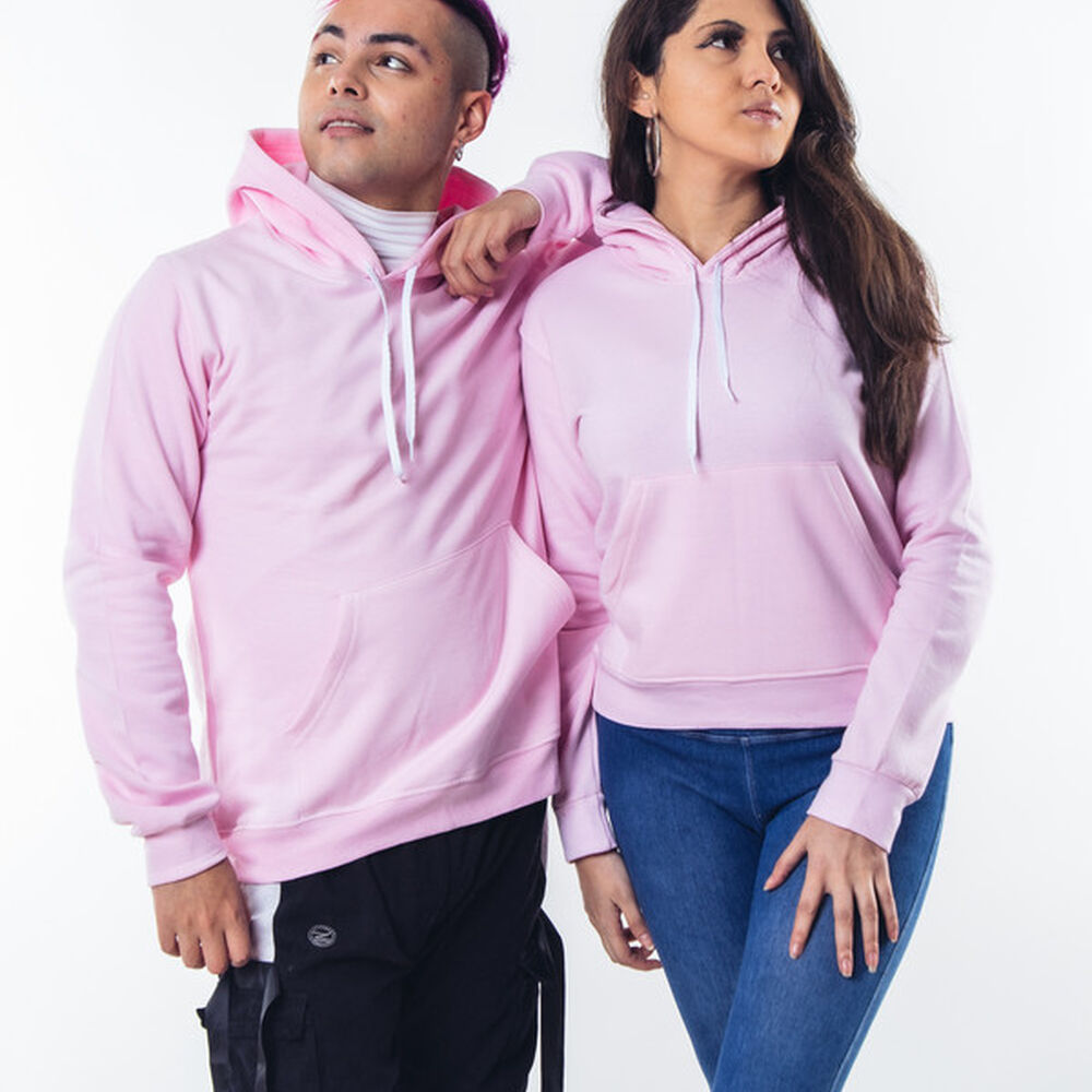 Poleron Pink Canguro Hombre Relaxed Fit Para Estampar image number 4.0