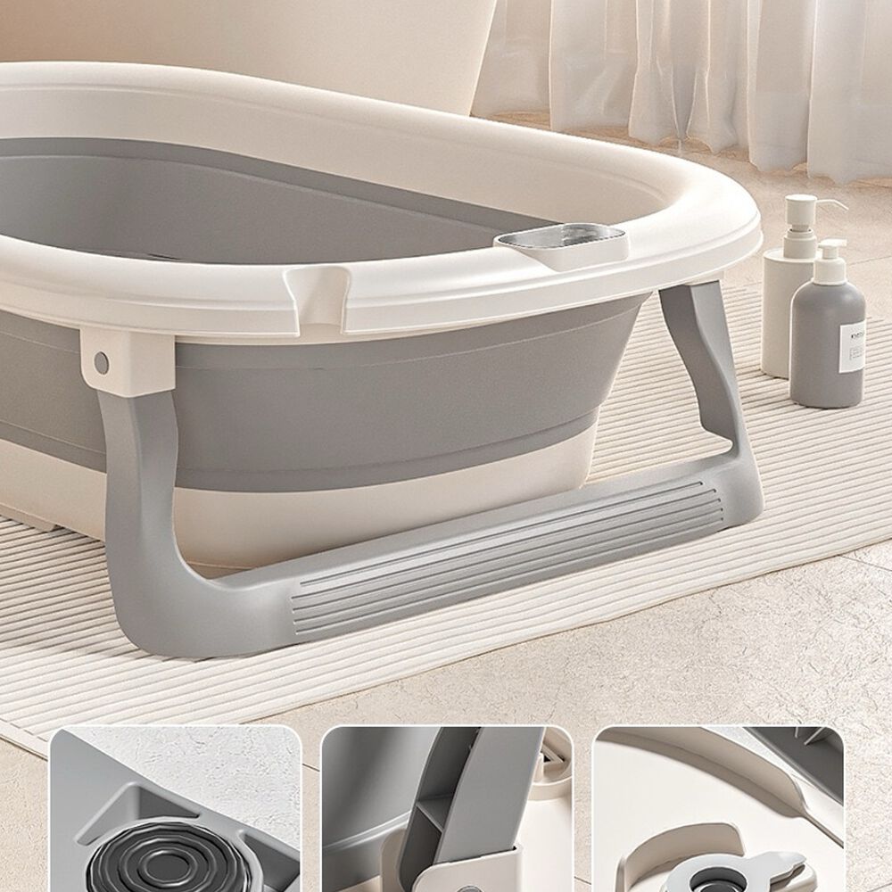 Ba&ntilde;era Con Respaldo De Ducha Comfort Gris Lubabycas image number 5.0