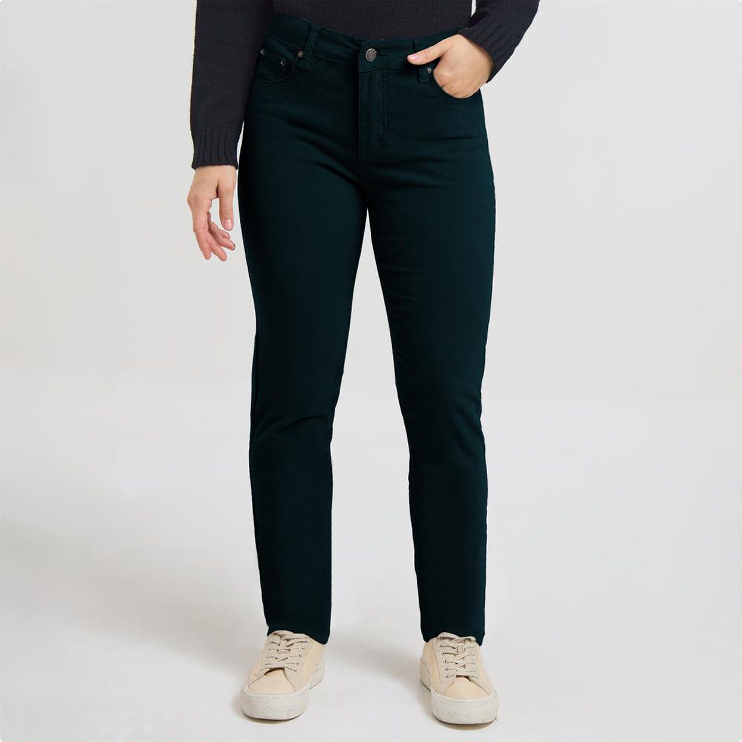Pantal&oacute;n Cotel&eacute; Tiro Medio Regular Mujer Geeps image number 0.0