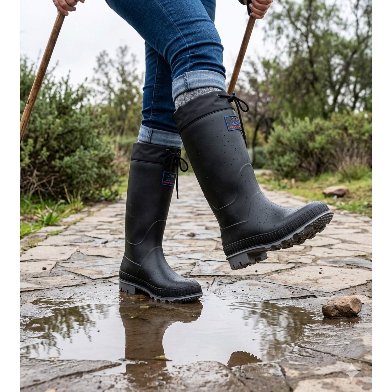 Bota De Agua Con Polar Namaka Negro Uns image number 5.0