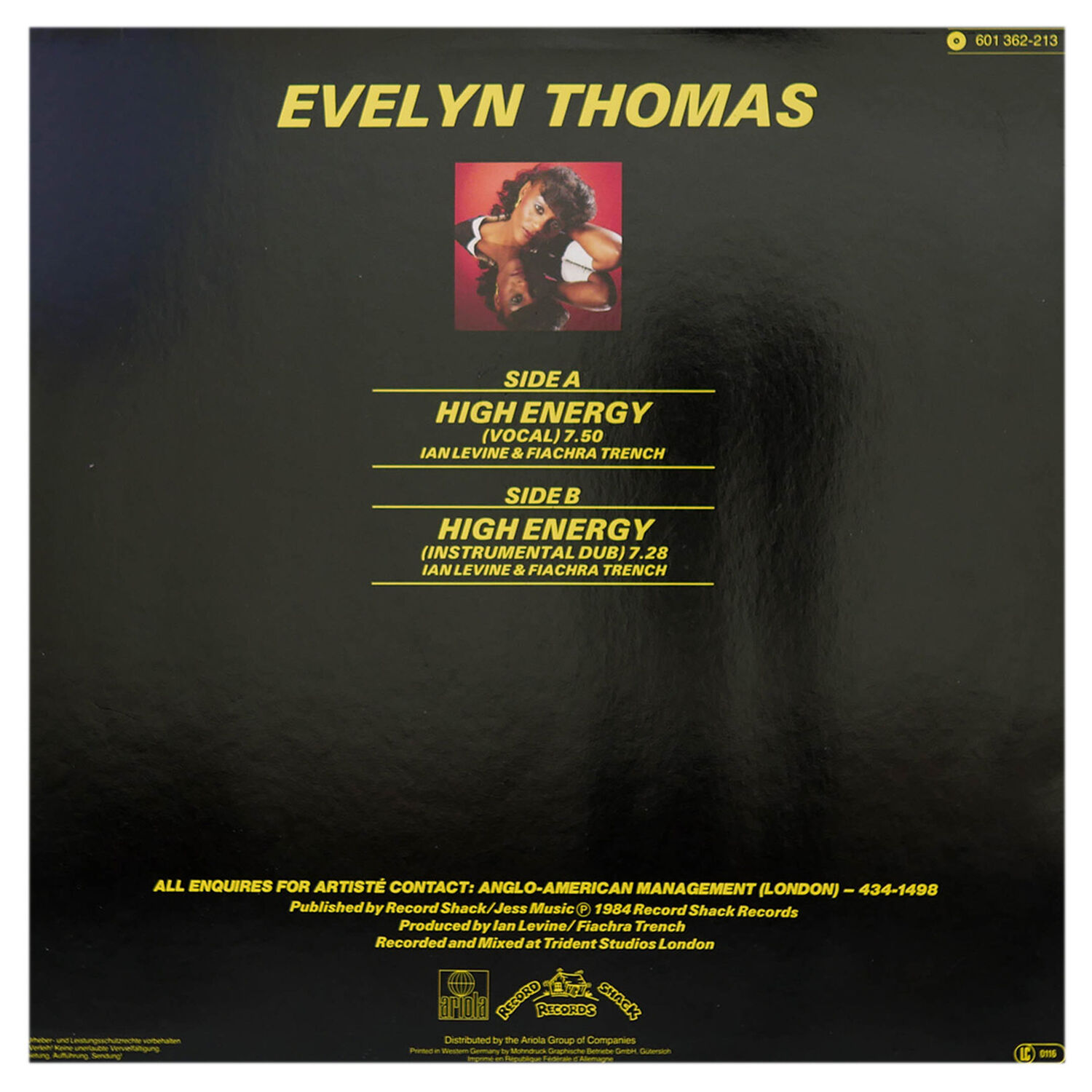 Evelyn Thomas - High Energy | 12" Maxi Single Usado image number 1.0