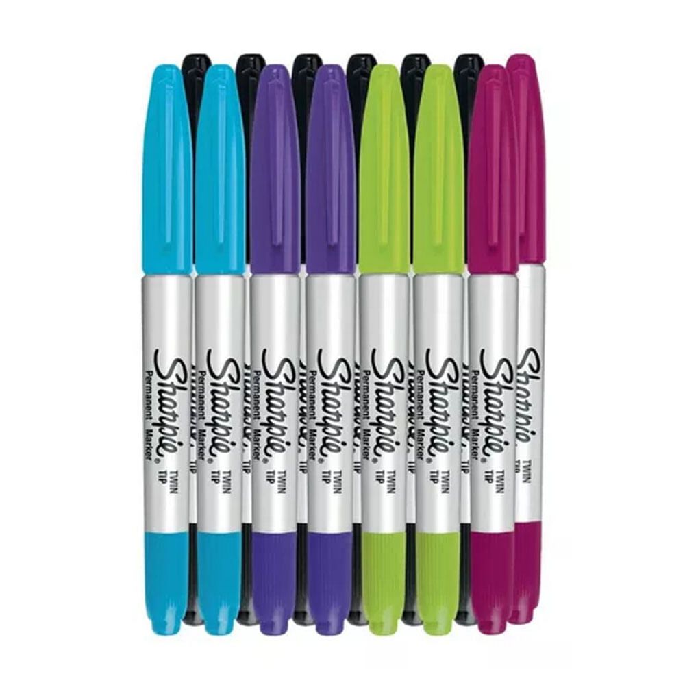 Marcadores Dobles Sharpie 2 Puntas 14 Unidades 5 Colores image number 1.0