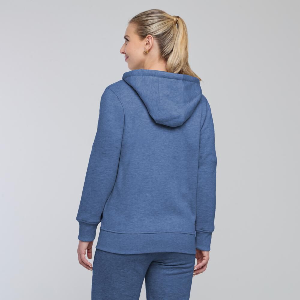 Polerón Deportivo Liso Slim Cuello Alto Con Capucha Mujer Wetland image number 1.0