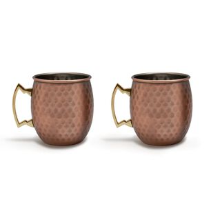 Set De 2 Mugs De Cobre Wayu Tragos Moscow Mule Mojito Bar