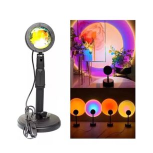 L&aacute;mpara Sunset, Proyector Led Sunset Con Base Luz