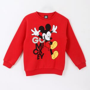 Poler&oacute;n Cerrado Ni&ntilde;o Mickey Mouse Saltando Rojo Disney