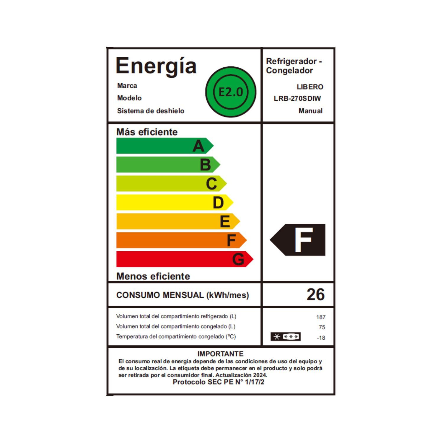 Refrigerador Bottom Freezer Frio Directo 262 Lts Lrb-270sdiw image number 3.0
