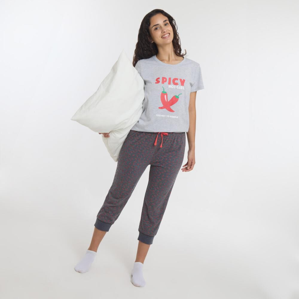 Pijama Capri Manga Corta Mujer Freedom image number 1.0