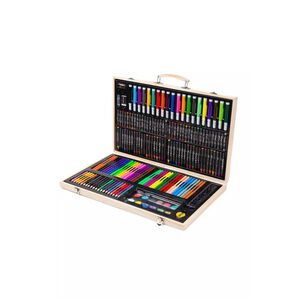 Set 180 Lapices Para Colorear Con Maleta De Madera Infantil