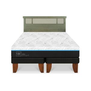 Cama Europea Cic Green Infinity / 2 Plazas / Base Dividida + Respaldo