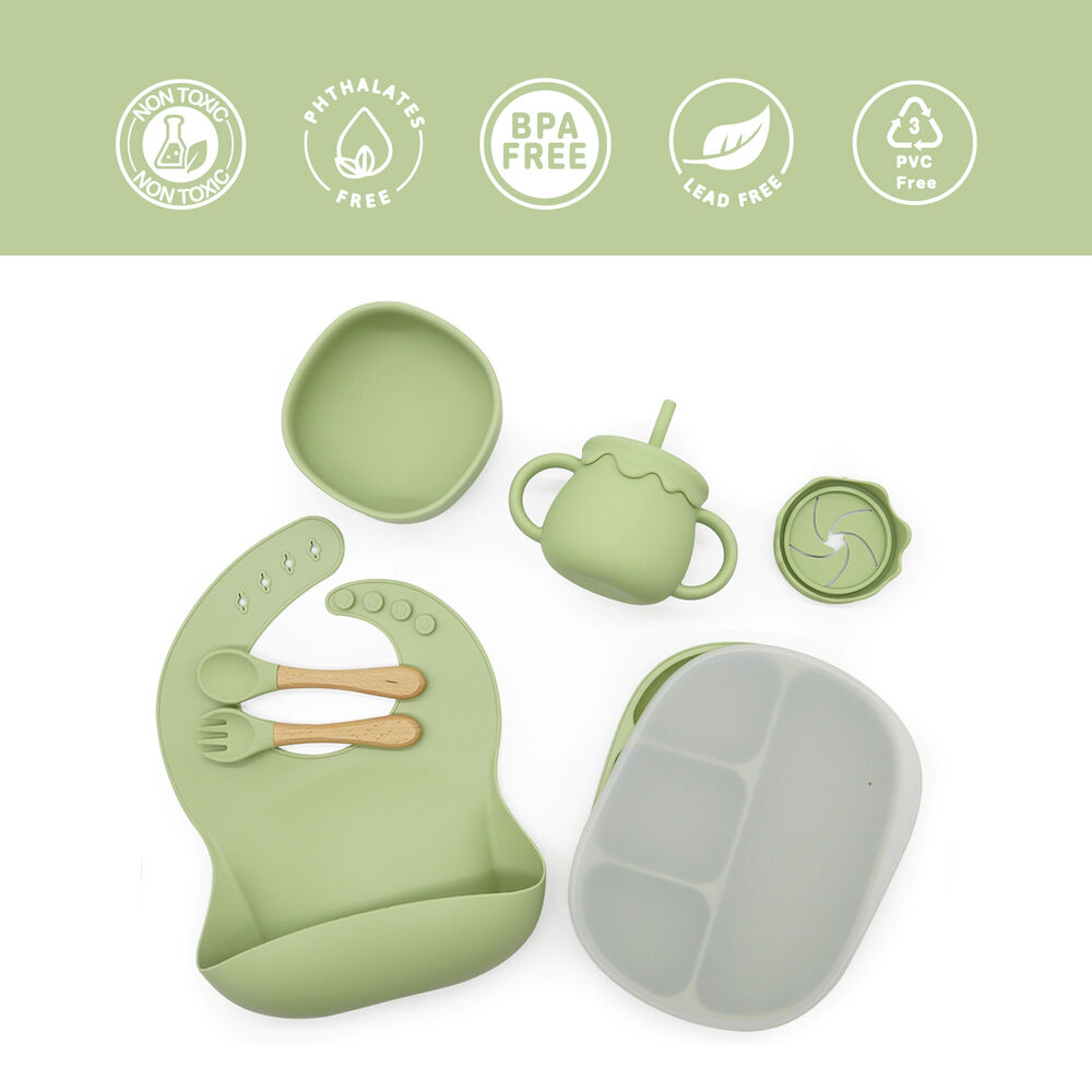 Set Alimentación October Silicona Verde image number 4.0