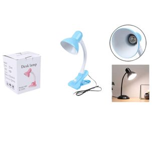 Lámpara Escritorio Led Flexible Direccional Clip Luz Led Azul