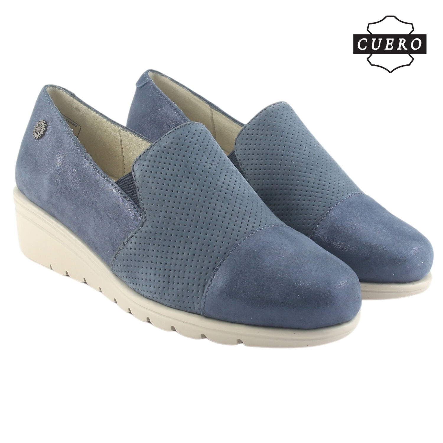 Zapato De Cuero Chalada Mujer Casia-1 Azul Casual image number 5.0