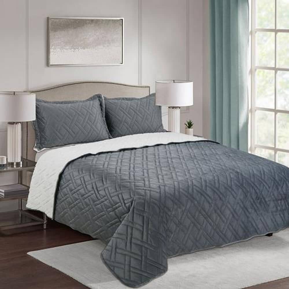 Plumon Andes Chiporro Velvet Gris 2 Plaza image number 0.0