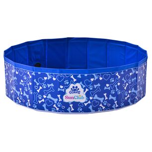 Piscina Ba&ntilde;era Plegable Para Mascotas Azul