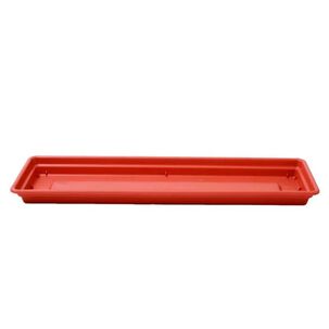 Pack X4 Plato De Maceta Rectangular Dura Kotta 59 Centimetros / Terracota Reyplast