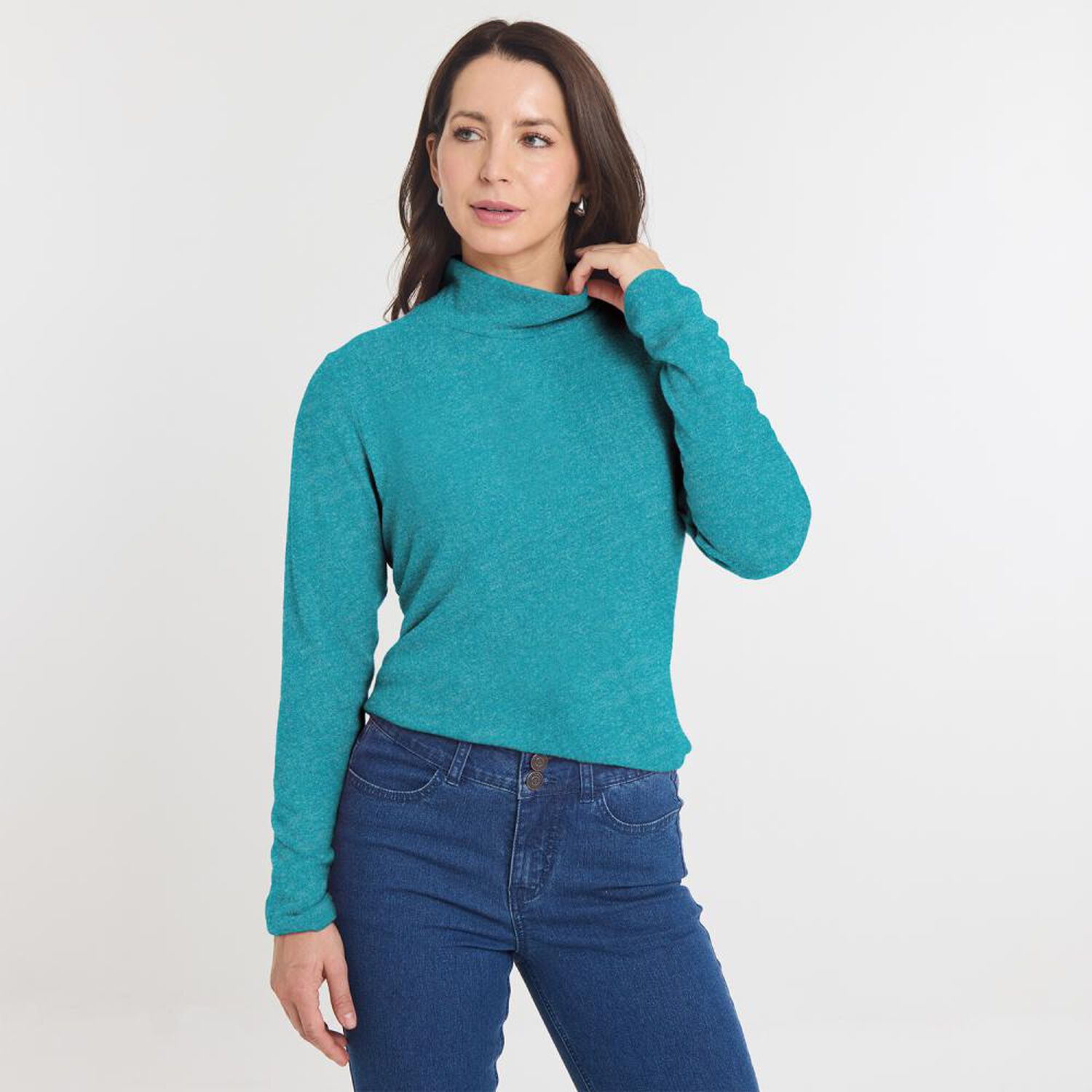 Sweater Regular Manga Larga Cuello Alto Beatle Mujer Geeps image number 0.0