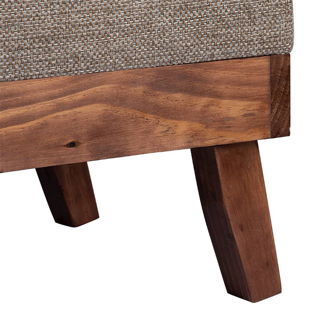 Banqueta Con Ba&uacute;l Incy Gris Beige Omega 120x40x50 Cm M&aacute;xima Design image number 3.0