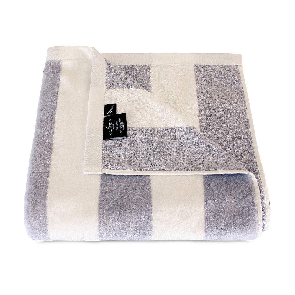 2 Toallas De Playa Nautica Home 100% Algod&oacute;n 163x81cm Cabana Gris image number 1.0