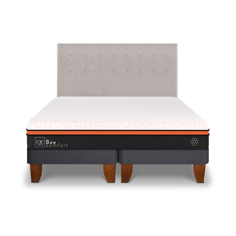 Cama Europea Cic Bee Comfort / King / Base Dividida + Respaldo image number 0.0