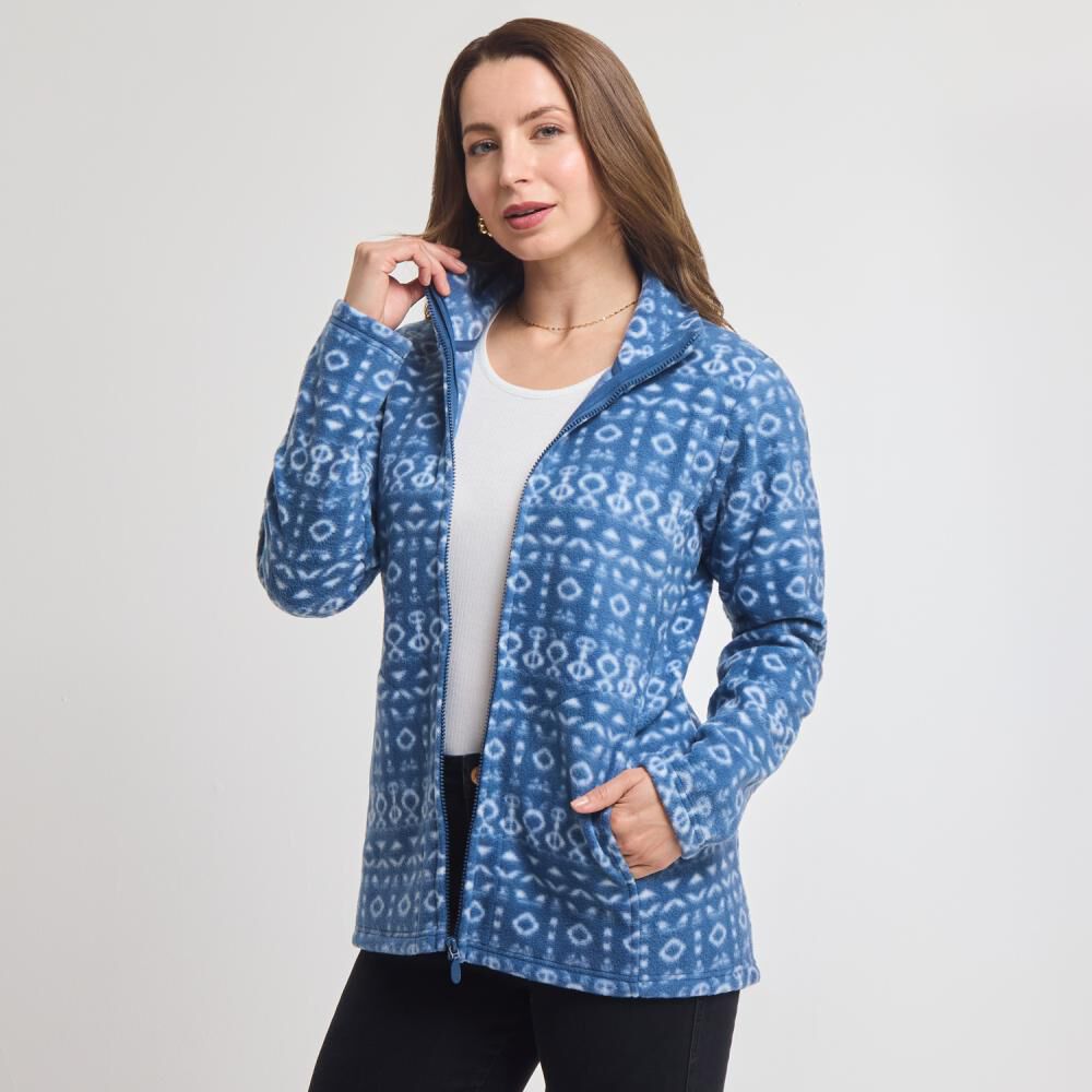 Polerón Polar Full Print Cuello Alto Mujer Geeps image number 2.0