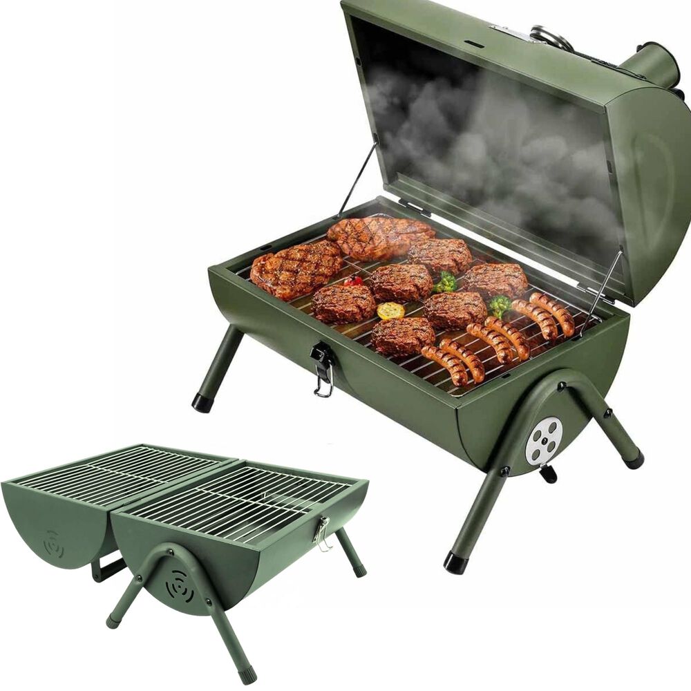 Parrilla Ahumador Doble Portatil Carbon Camping image number 0.0