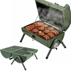 Parrilla Ahumador Doble Portatil Carbon Camping