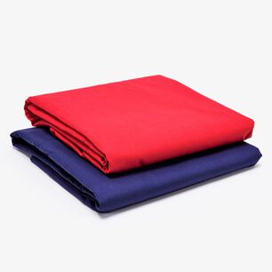 Pack 2 Sabanas Unicolor Arthome Roja + Azul 1 Plaza 144 Hilos