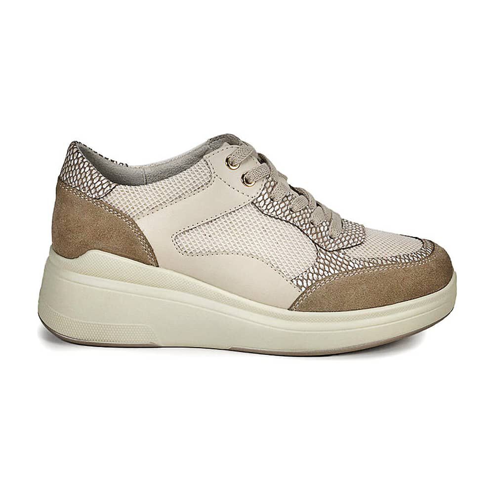 Zapatilla Cuero Danette Beige image number 1.0