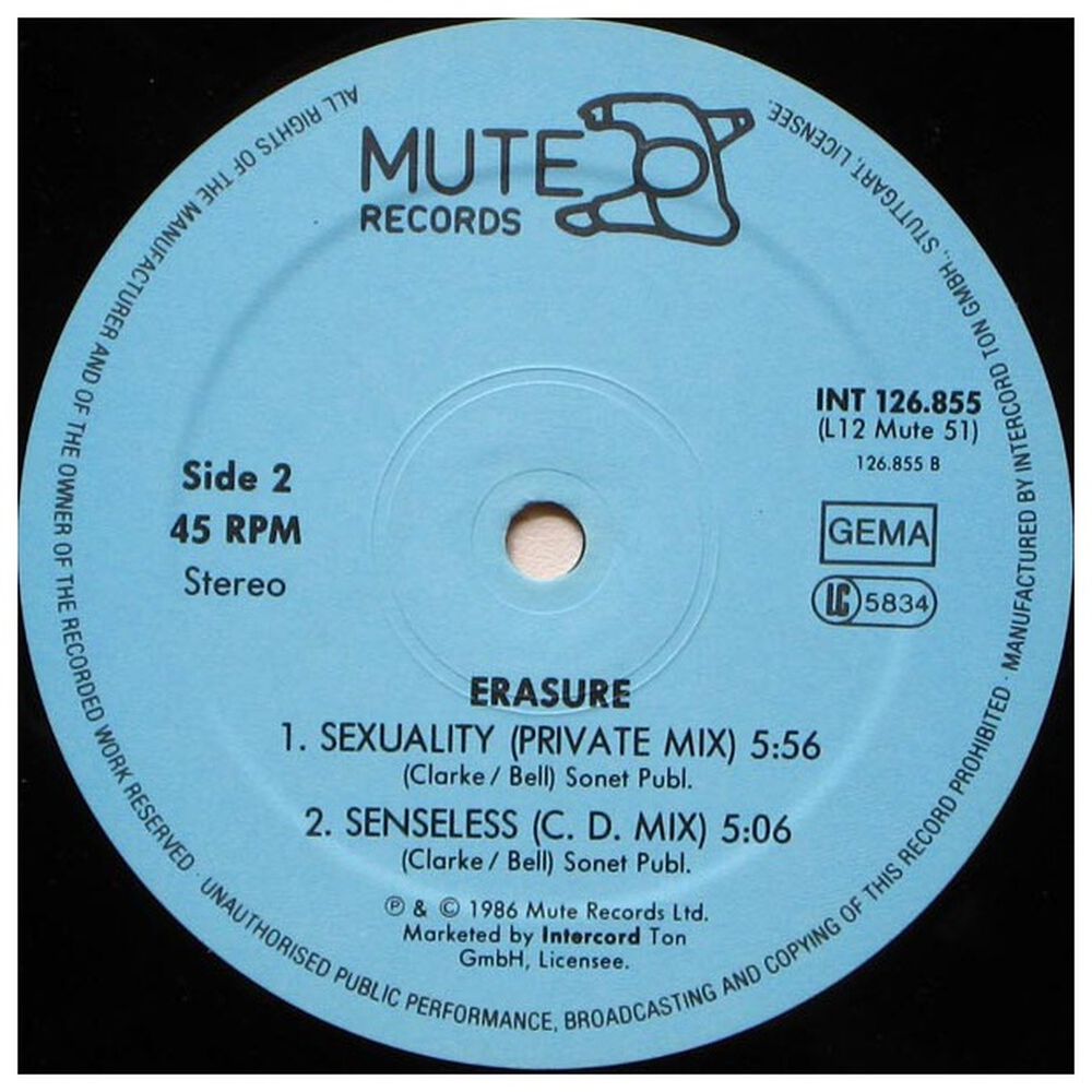 Erasure - Sometimes(shiver Mix) | 12" Maxi Single Usado image number 3.0