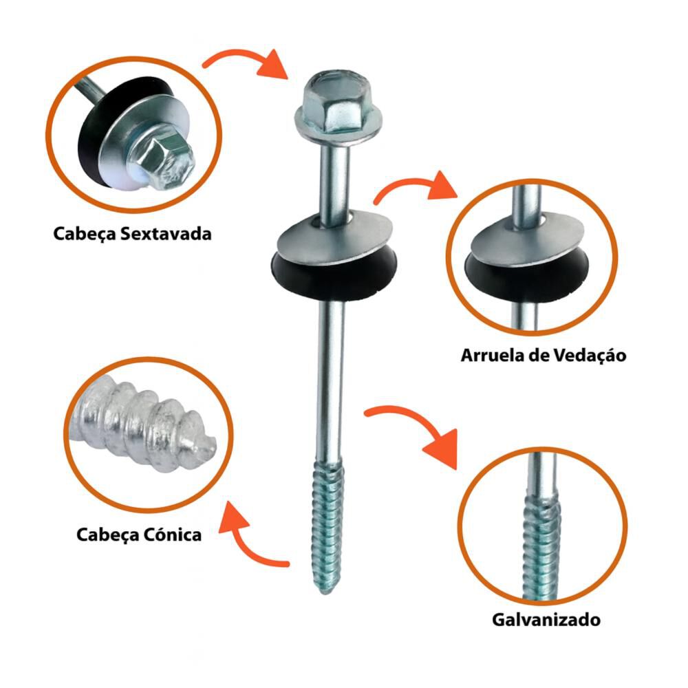 Tornillo Para Techo 12"x 4 1/2" 50un image number 2.0