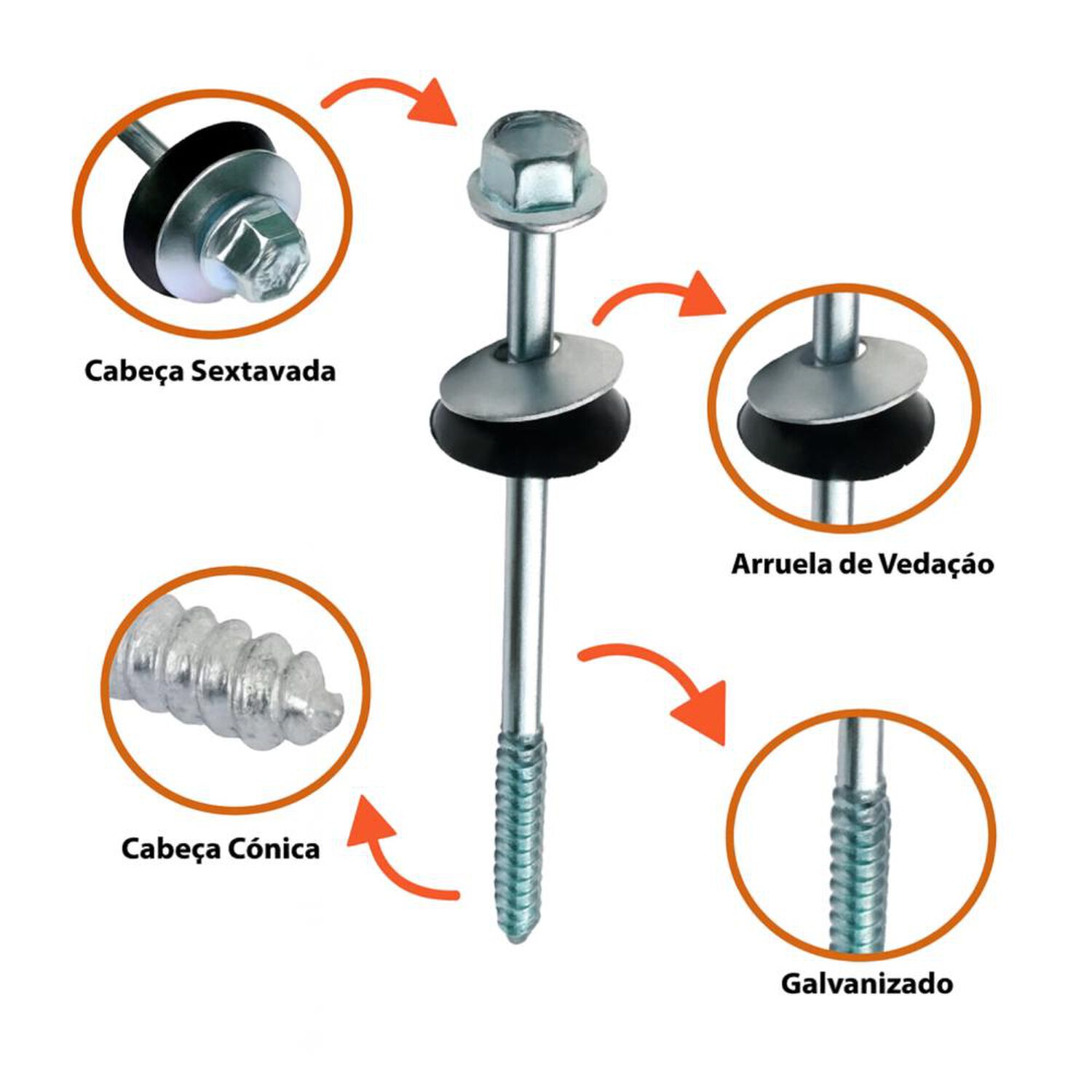 Tornillo Para Techo 12"x 4 1/2" 50un image number 2.0