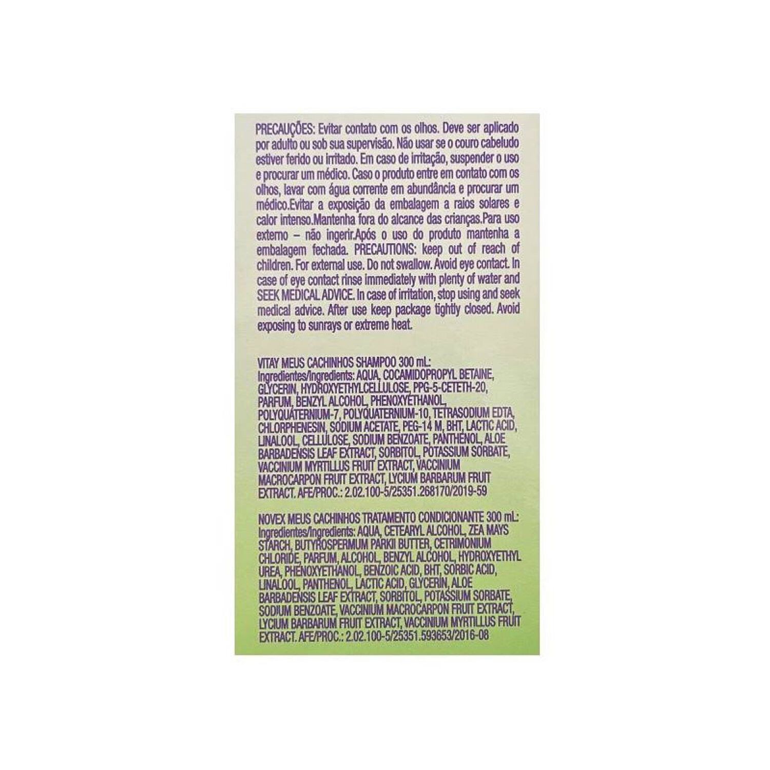 Kit Shampoo Y Acondicionador Meus Cachinos 300ml Novex image number 1.0