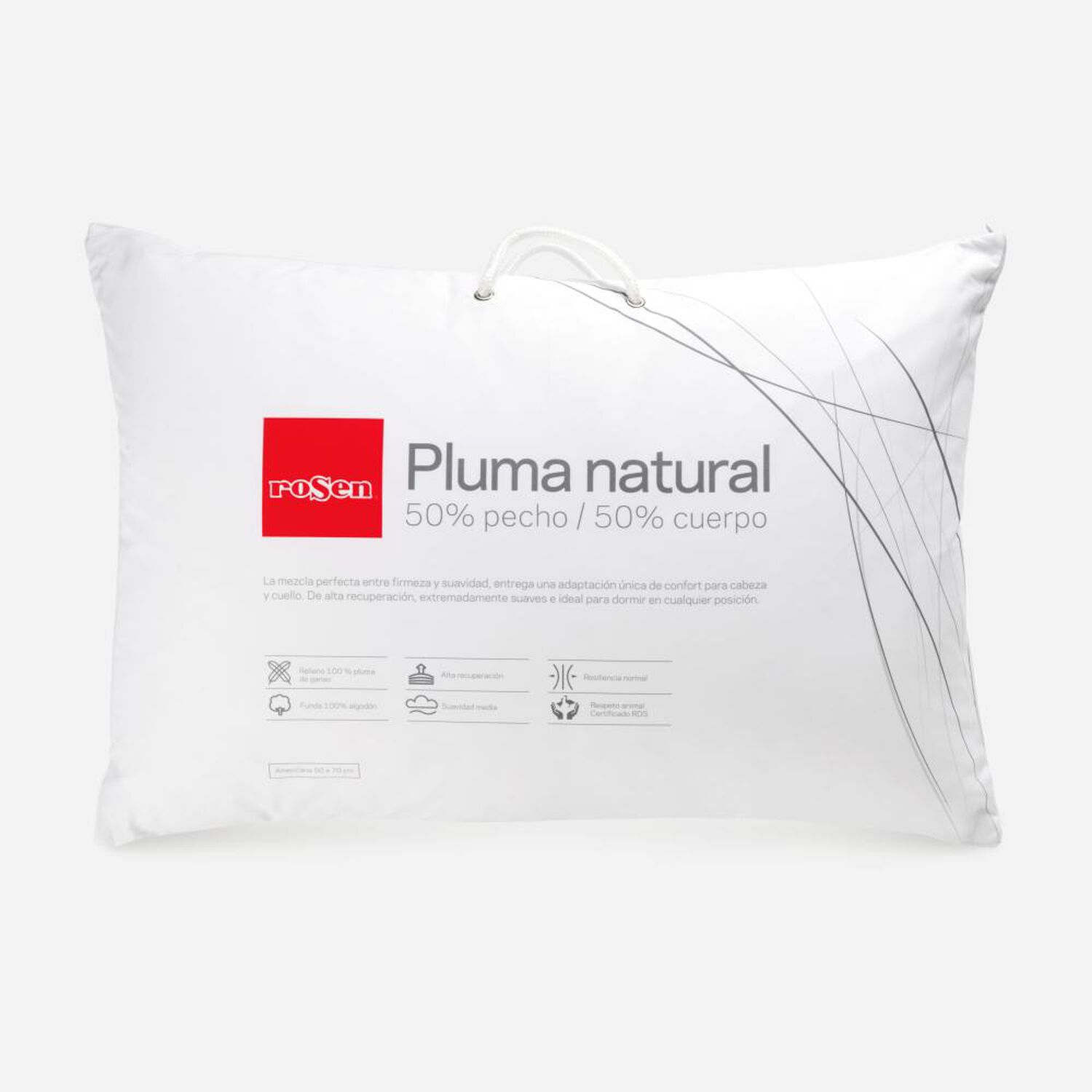 Almohada Rosen Pluma Natural / 300 Hilos image number 5.0