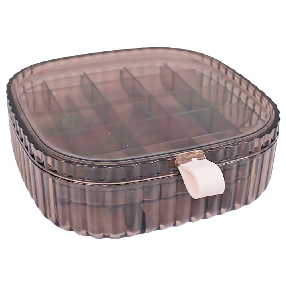 Caja Organizadora De Joyas De Plástico Transparente De 2 Capas image number 1.0