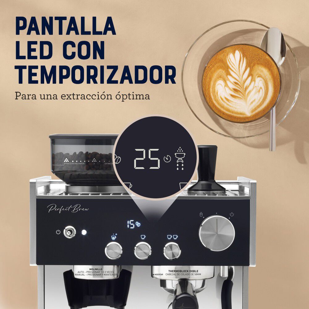 Cafetera Para Espresso Oster Perfect Brew Bvstem7400 image number 4.0