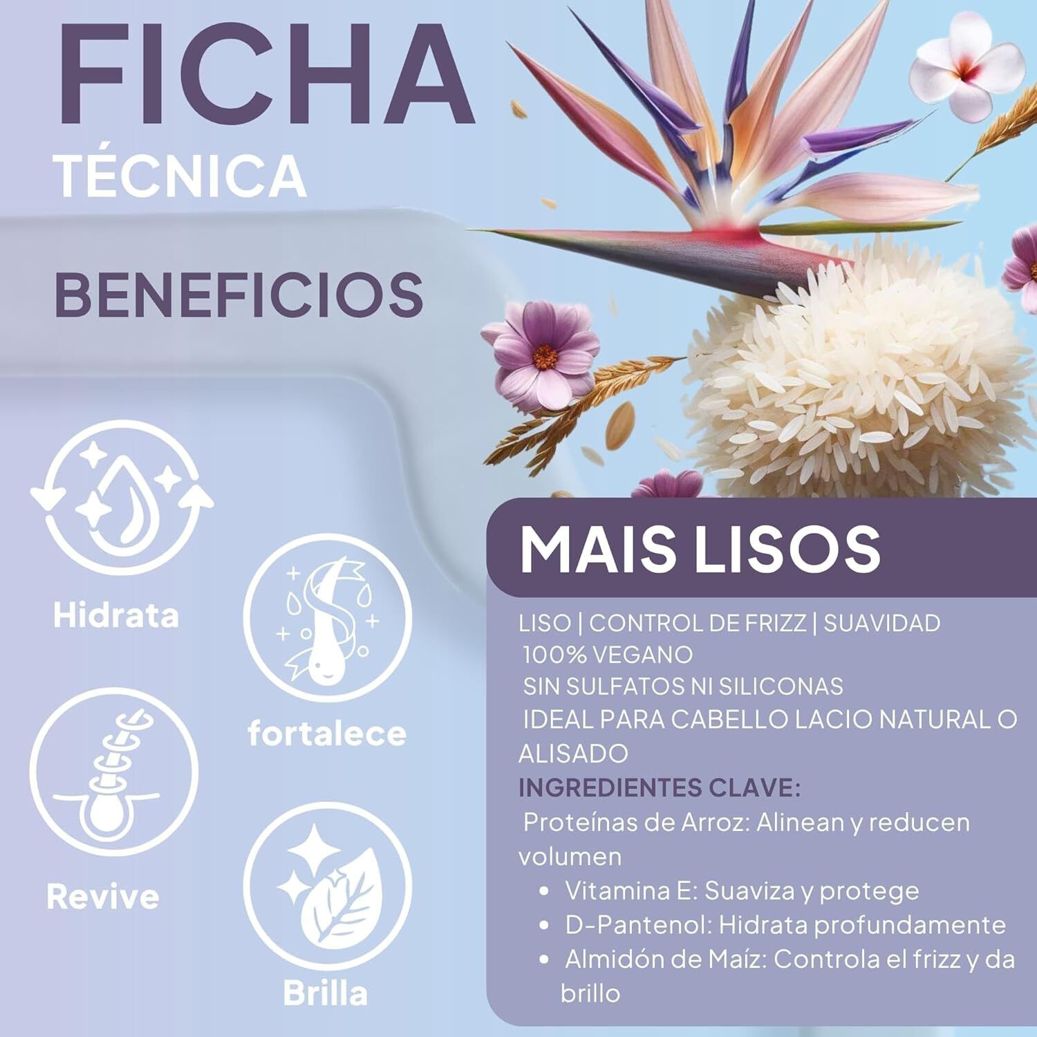 Shampoo Sin Sal Mais Lisos Skala Expert 325ml image number 2.0